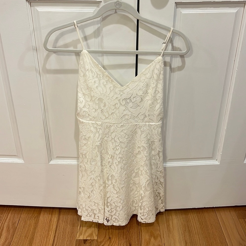 Lulus White Lace Skater Dress